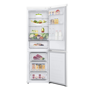 LG, No Frost, 341 L, height 186 cm, white - Refrigerator