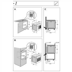 De Dietrich, 73 L, black - Built-in Oven