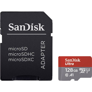 SanDisk Ultra microSD with SD Adapter, 128 GB - Mälukaart SDSQUAB-128G-GN6MA