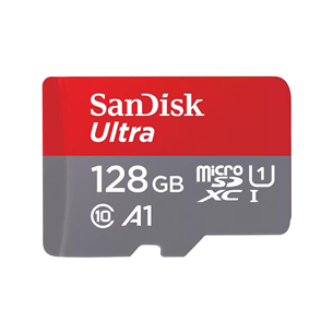 SanDisk Ultra microSD with SD Adapter, 128 ГБ - Карта памяти