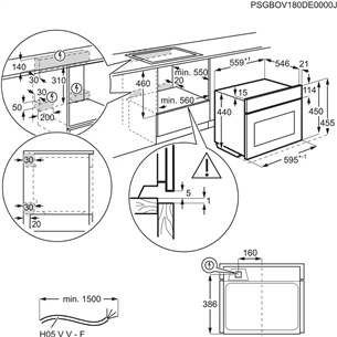 Electrolux 600, 42 L, 1000 W, must - Integreeritav kompakt-mikrolaineahi