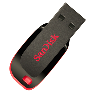 SanDisk Cruzer Blade, USB-A, 16 GB, must - Mälupulk