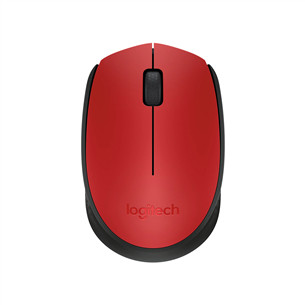 Logitech M171, punane - Juhtmevaba optiline hiir
