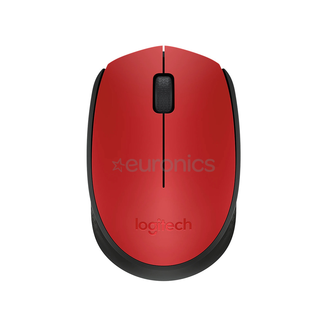 Logitech M171, punane - Juhtmevaba optiline hiir