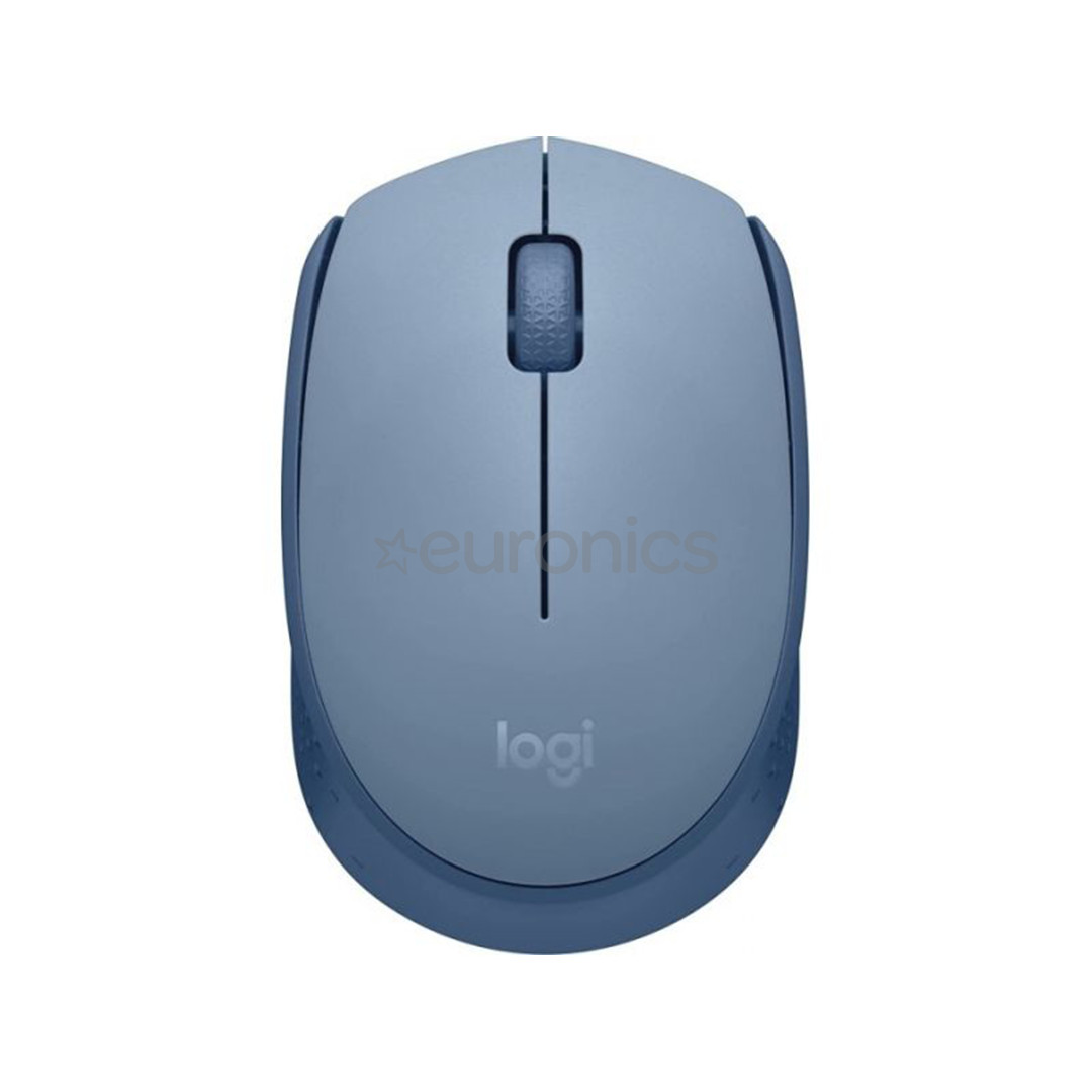Logitech M171, серый/синий - Беспроводная оптическая мышь