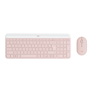 Logitech Slim Combo MK470, US, розовый - Беспроводная клавиатура + мышь