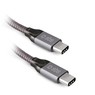 SBS USB-C - USB-C, 240 W, 1 m, hall - Kaabel TECABLETCCVIDEOW