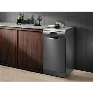 Electrolux 700 Slim, 10 комплектов посуды, нерж. сталь - Отдельностоящая посудомоечная машина