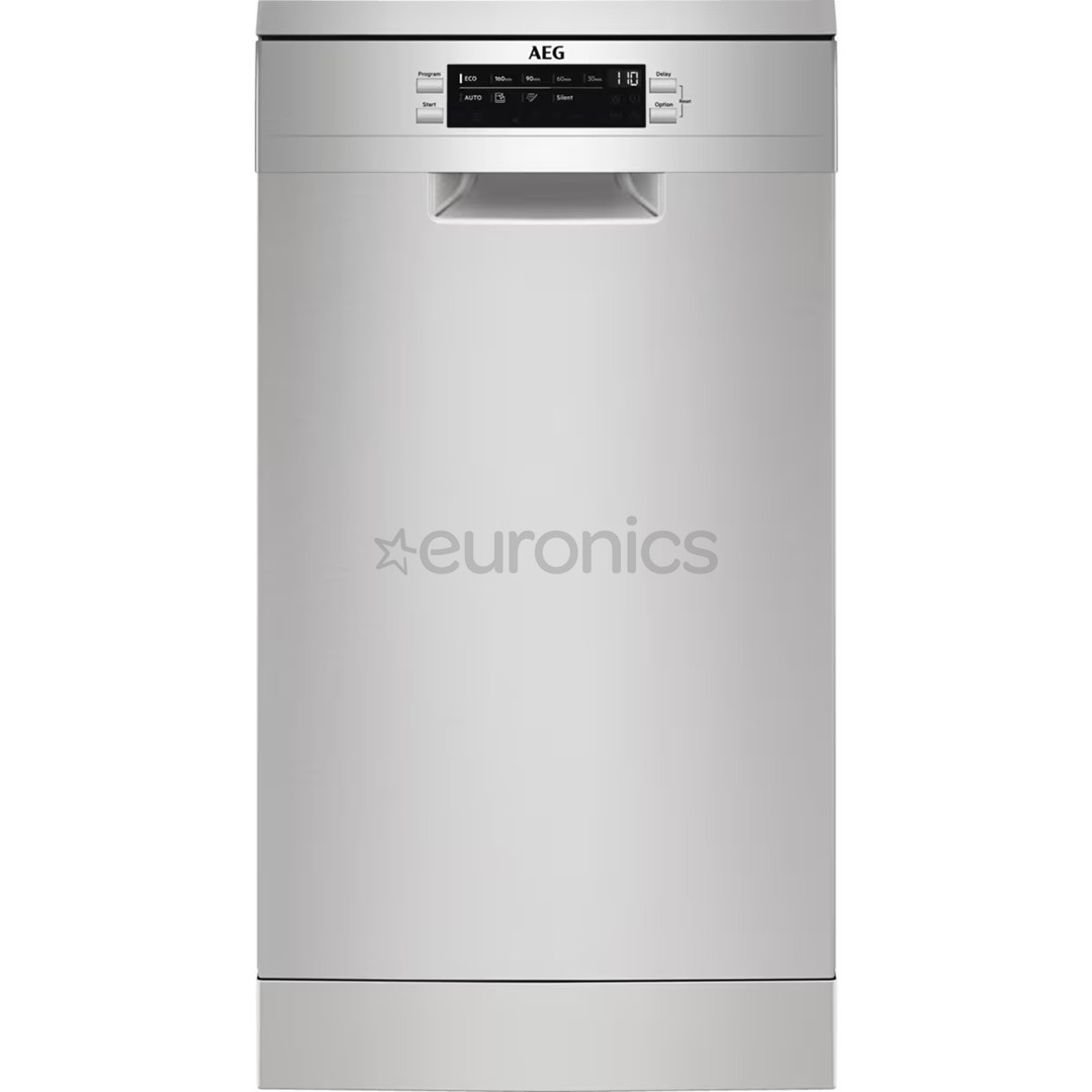 AEG 7000 Slim, 10 place settings, stainless steel - Free standing dishwasher