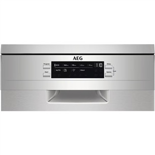 AEG 7000 Slim, 10 place settings, stainless steel - Free standing dishwasher