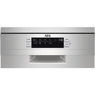 AEG 7000 Slim, 10 place settings, stainless steel - Free standing dishwasher