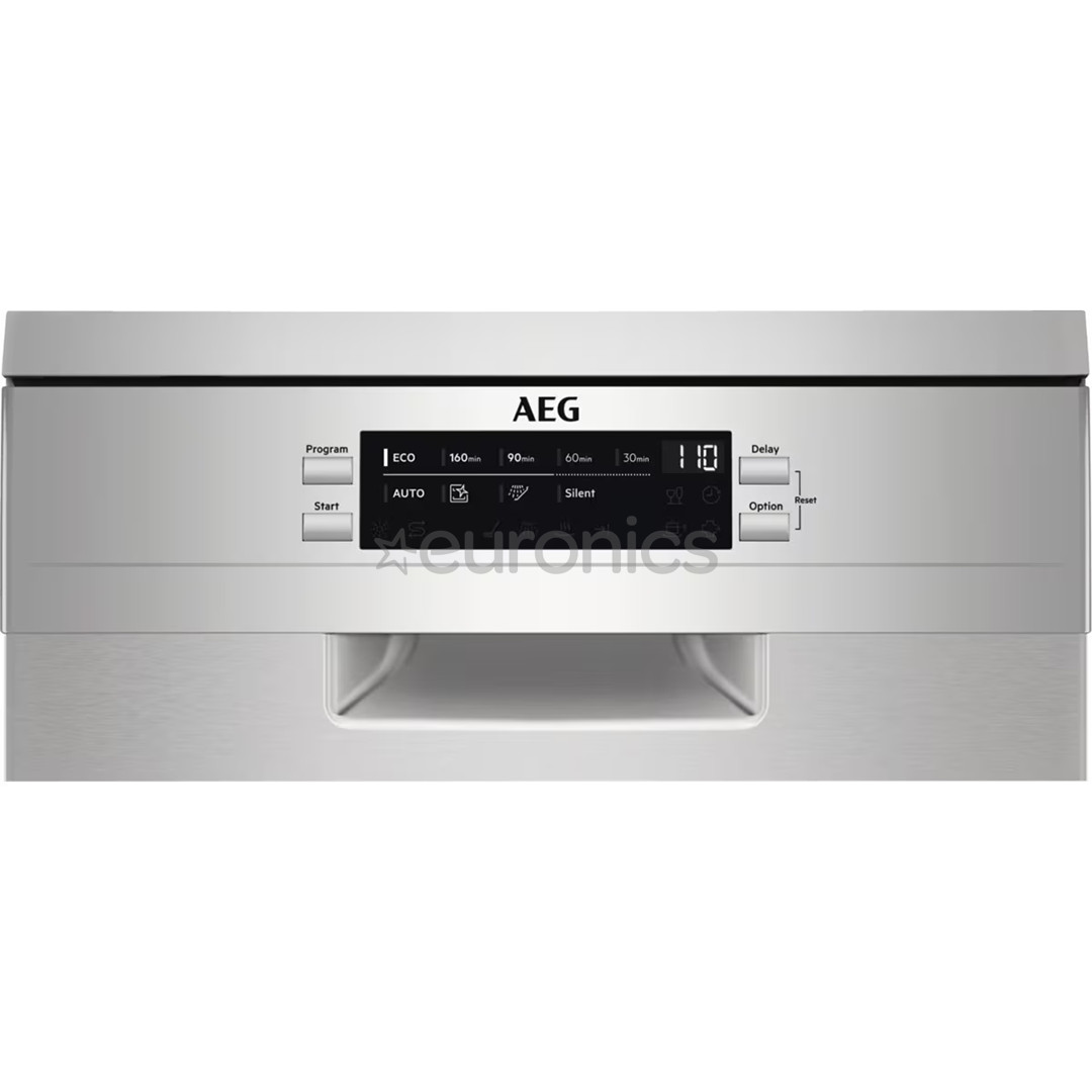 AEG 7000 Slim, 10 place settings, stainless steel - Free standing dishwasher