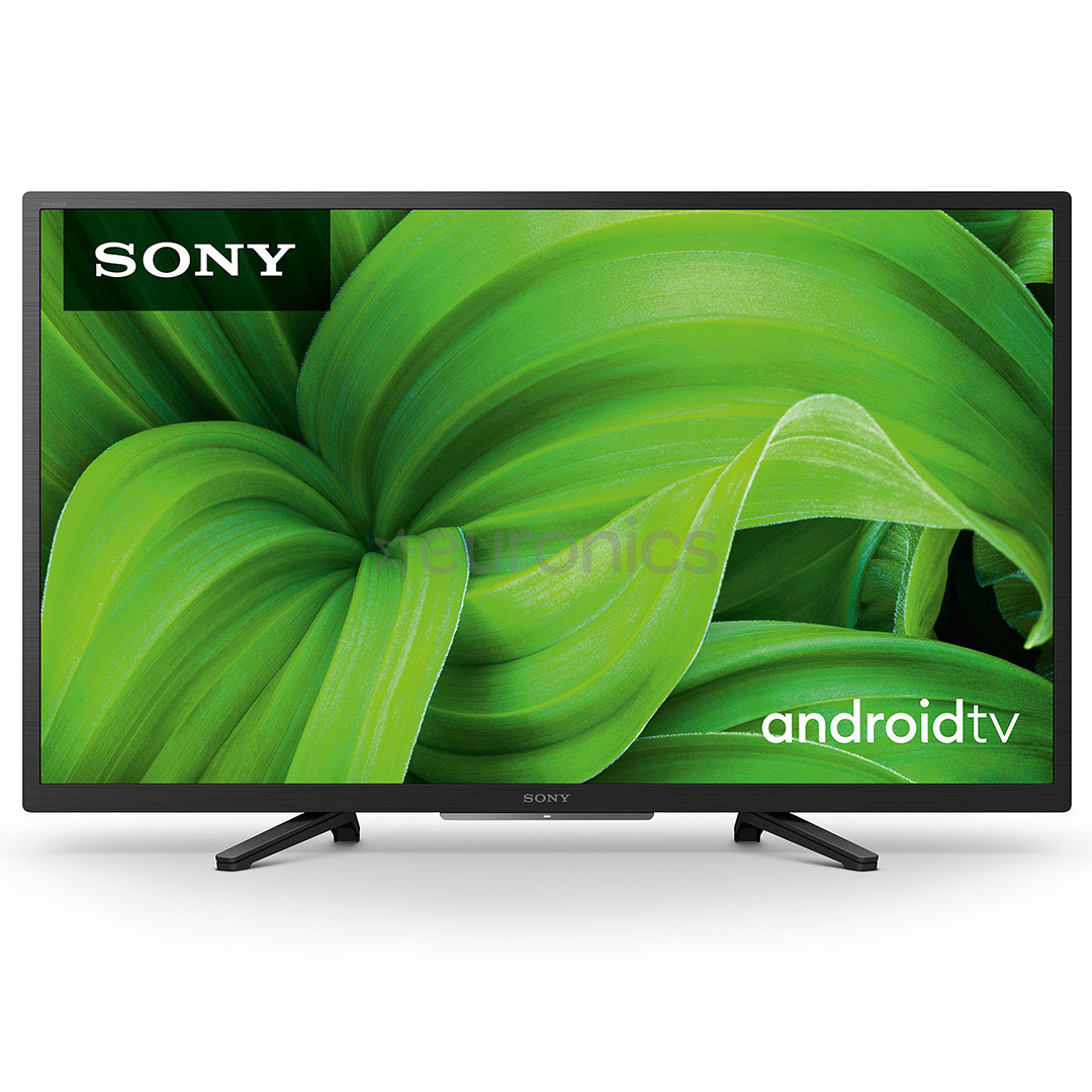 Sony W800, 32'', HD, LED LCD, Smart TV, feet stand, black - TV