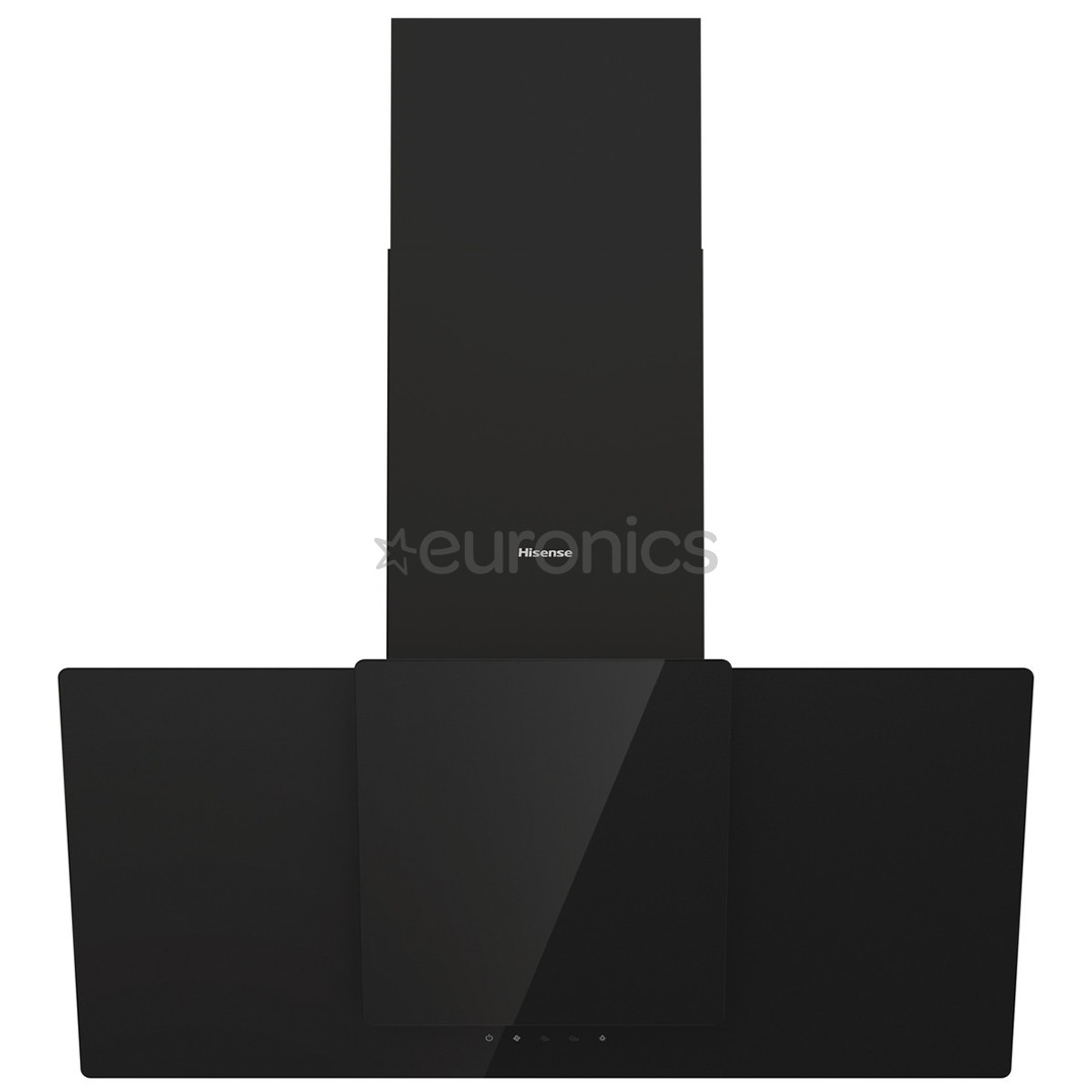 Hisense, 650 m³/h, width 90 cm, black - Cooker Hood