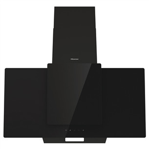Hisense, 650 m³/h, width 90 cm, black - Cooker Hood