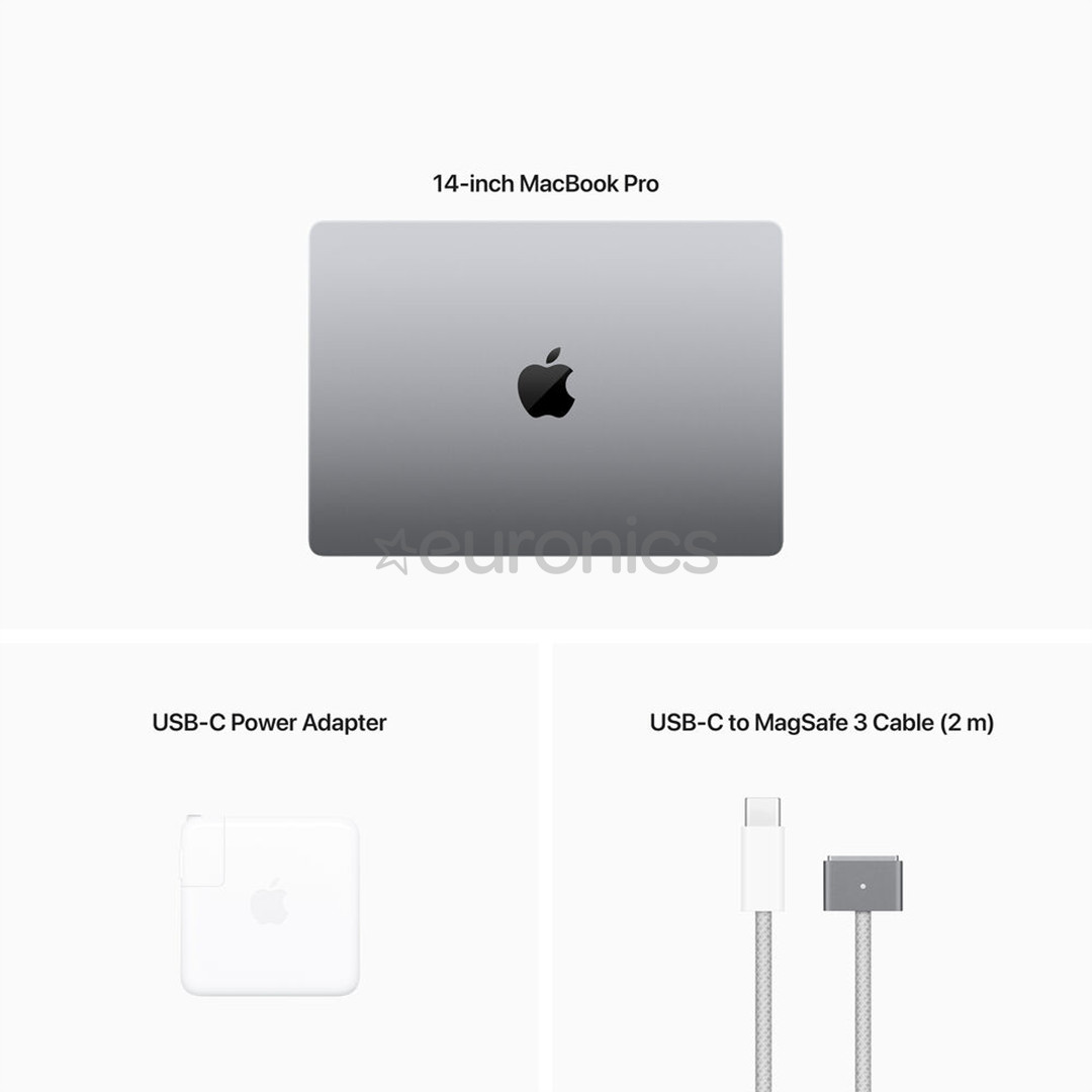 Apple MacBook Pro 14" (2023), M2 Pro 12C/19C, 16 GB, 1 TB, RUS, kosmosehall - Sülearvuti