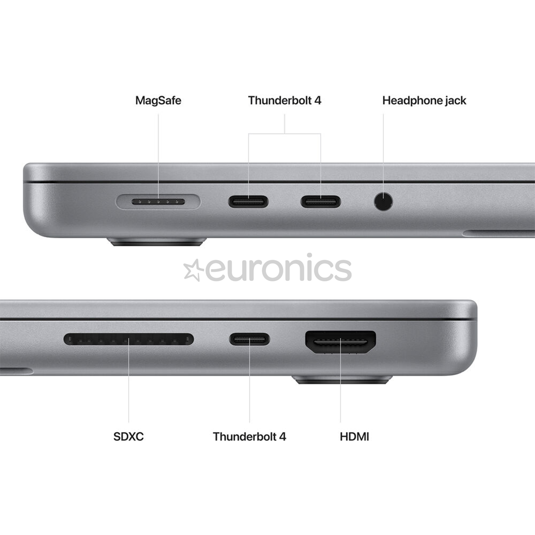 Apple MacBook Pro 14" (2023), M2 Pro 12C/19C, 16 GB, 1 TB, ENG, kosmosehall - Sülearvuti