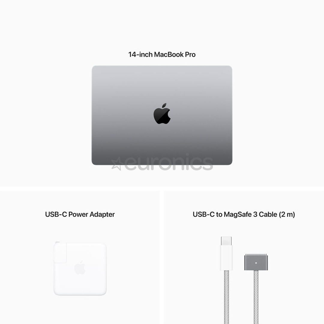 Apple MacBook Pro 14" (2023), M2 Pro 12C/19C, 16 GB, 1 TB, ENG, kosmosehall - Sülearvuti