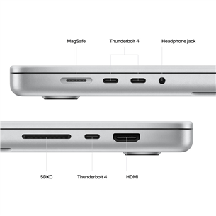 Apple MacBook Pro 16 (2023), M2 Pro 12C/19C, 16 ГБ, 512 ГБ, ENG, серебристый - Ноутбук