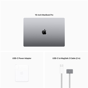 Apple MacBook Pro 16 (2023), M2 Pro 12C/19C, 16 ГБ, 1 ТБ, RUS, серый космос - Ноутбук