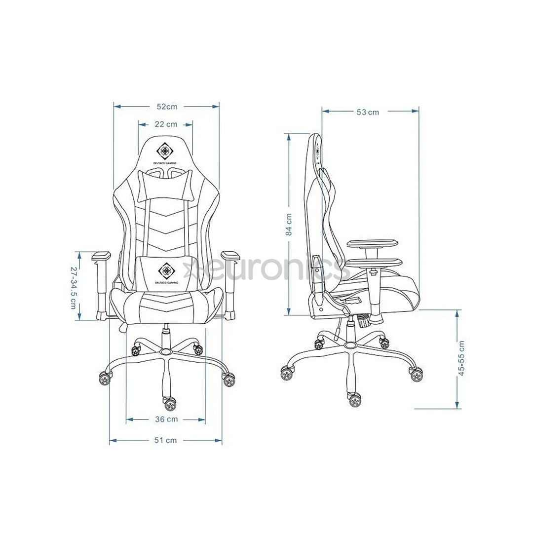 Deltaco PCH80 (PU), розовый - Игровой стул