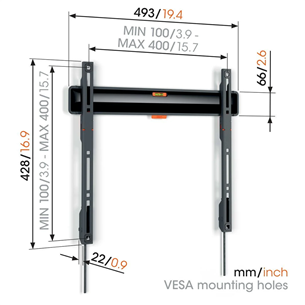 Vogel's TVM 3403 Fixed, 32''-77'', black - TV wall mount