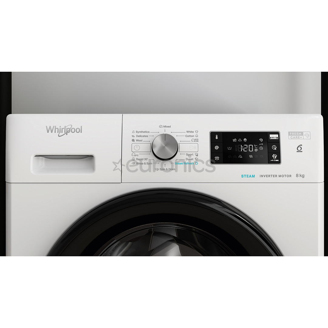 Whirlpool, 8 kg, depth 63 cm, 1400 rpm, white - Front load Washing machine