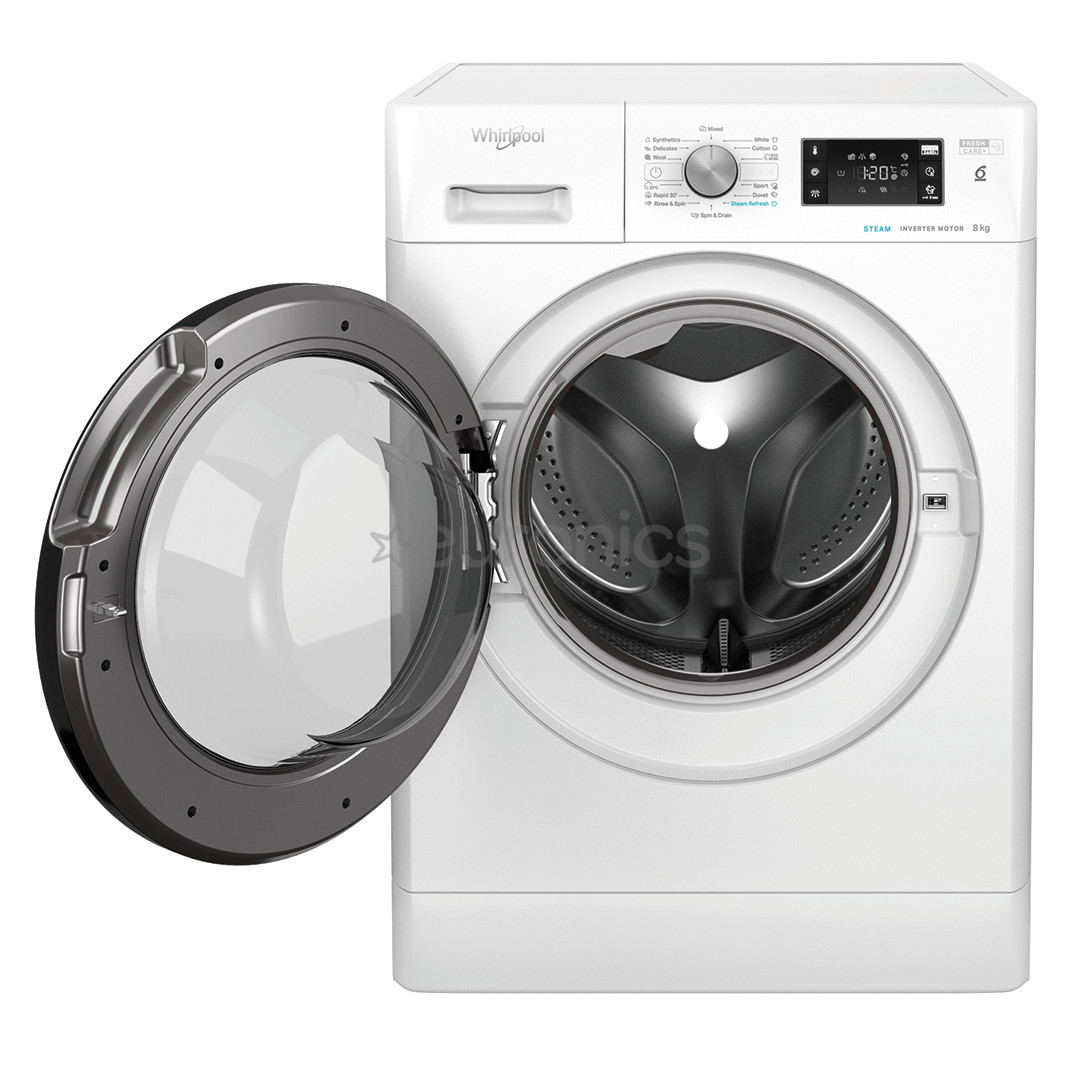 Whirlpool, 8 kg, depth 63 cm, 1400 rpm, white - Front load Washing machine