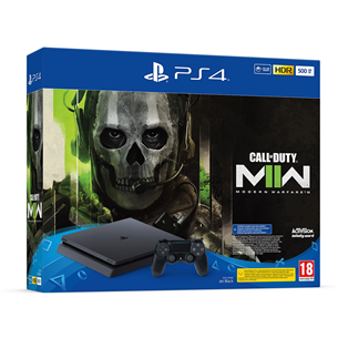 Sony PlayStation 4 Slim, 500 GB + Call of Duty: Modern Warfare II, must - Mängukonsool 711719561101