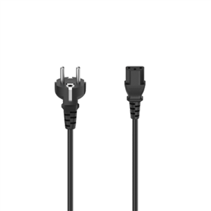 Hama power cord, 3-pin, 1,5m, must - Voolujuhe 00200737
