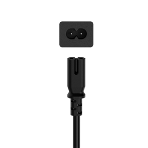 Hama power cord, 2-pin, 1,5m, must - Voolujuhe