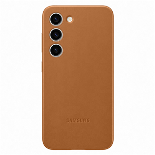 Samsung Leather Cover, Galaxy S23, коричневый - Кожаный чехол