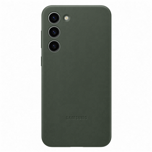 Samsung Leather Cover, Galaxy S23+, зеленый - Кожаный чехол EF-VS916LGEGWW