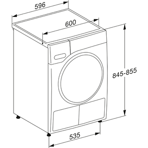 Miele EcoSpeed & Steam, 9 kg, depth 64,3 cm - Clothes dryer