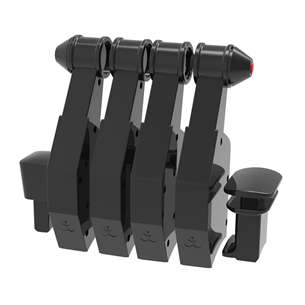 Honeycomb Aeronautical Throttle Pack for Airbus A319 – A380, black - Simulator accessory 4039621003226
