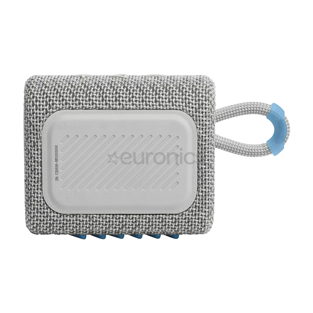 JBL GO 3 Eco, valge - Kaasaskantav juhtmevaba kõlar