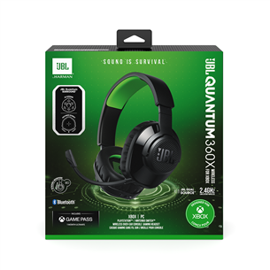 JBL Quantum 360X Console Wireless, Xbox, roheline/must - Juhtmevabad kõrvaklapid