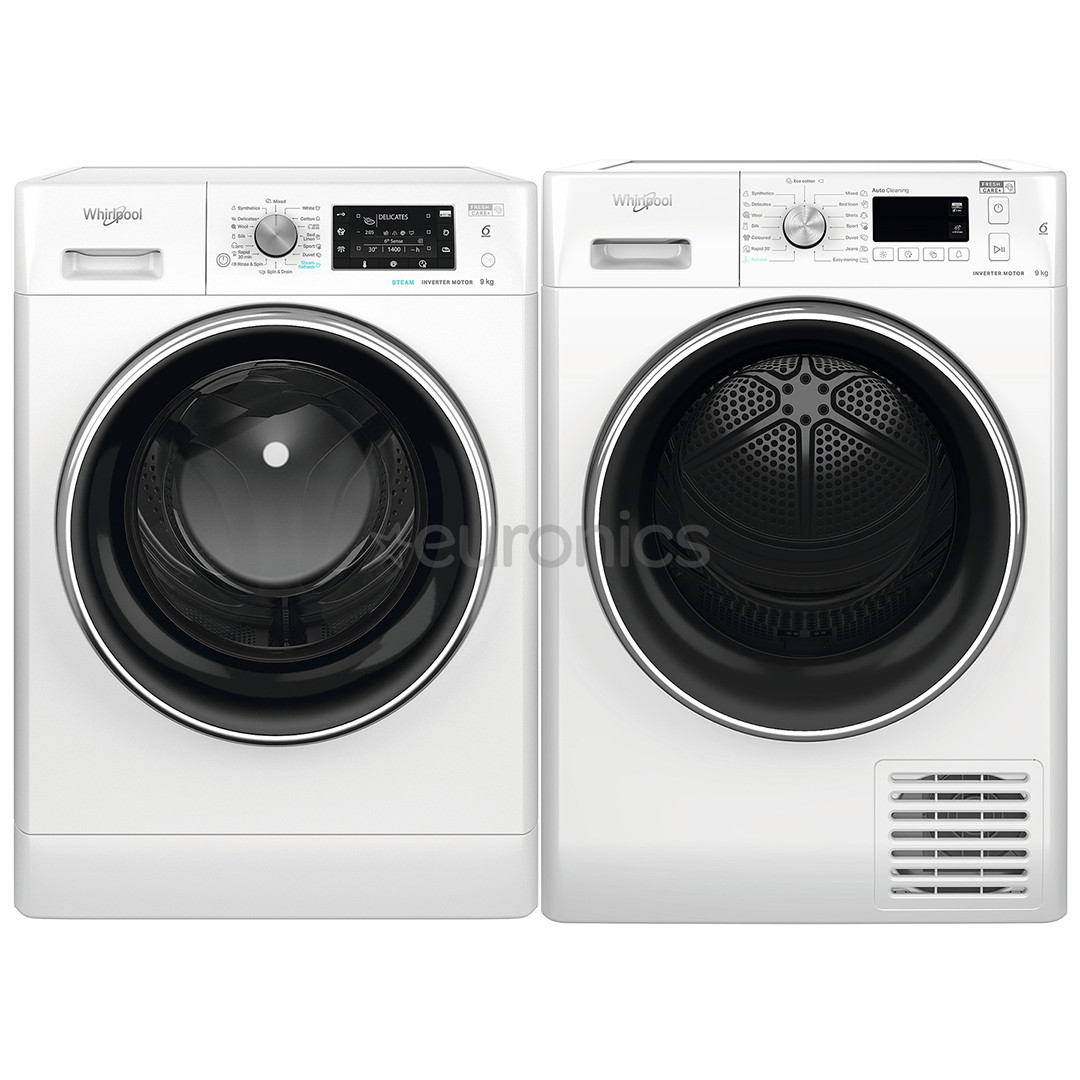 Whirlpool, 9 kg + 9 kg - Pesumasin + pesukuivati