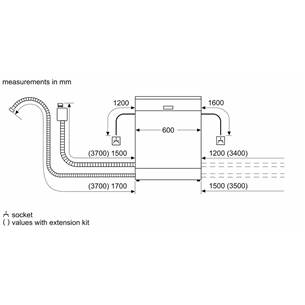 Bosch Serie 4, 13 place settings, width 60 cm - Built-in dishwasher