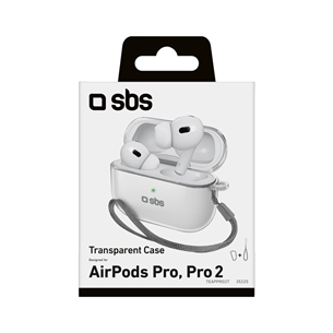 SBS, Apple AirPods Pro, силикон, прозрачный - Чехол