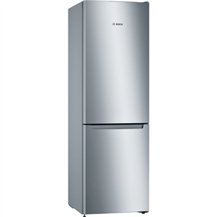 Bosch Series 2, NoFrost, 305 L, 186 cm, stainless steel - Refrigerator