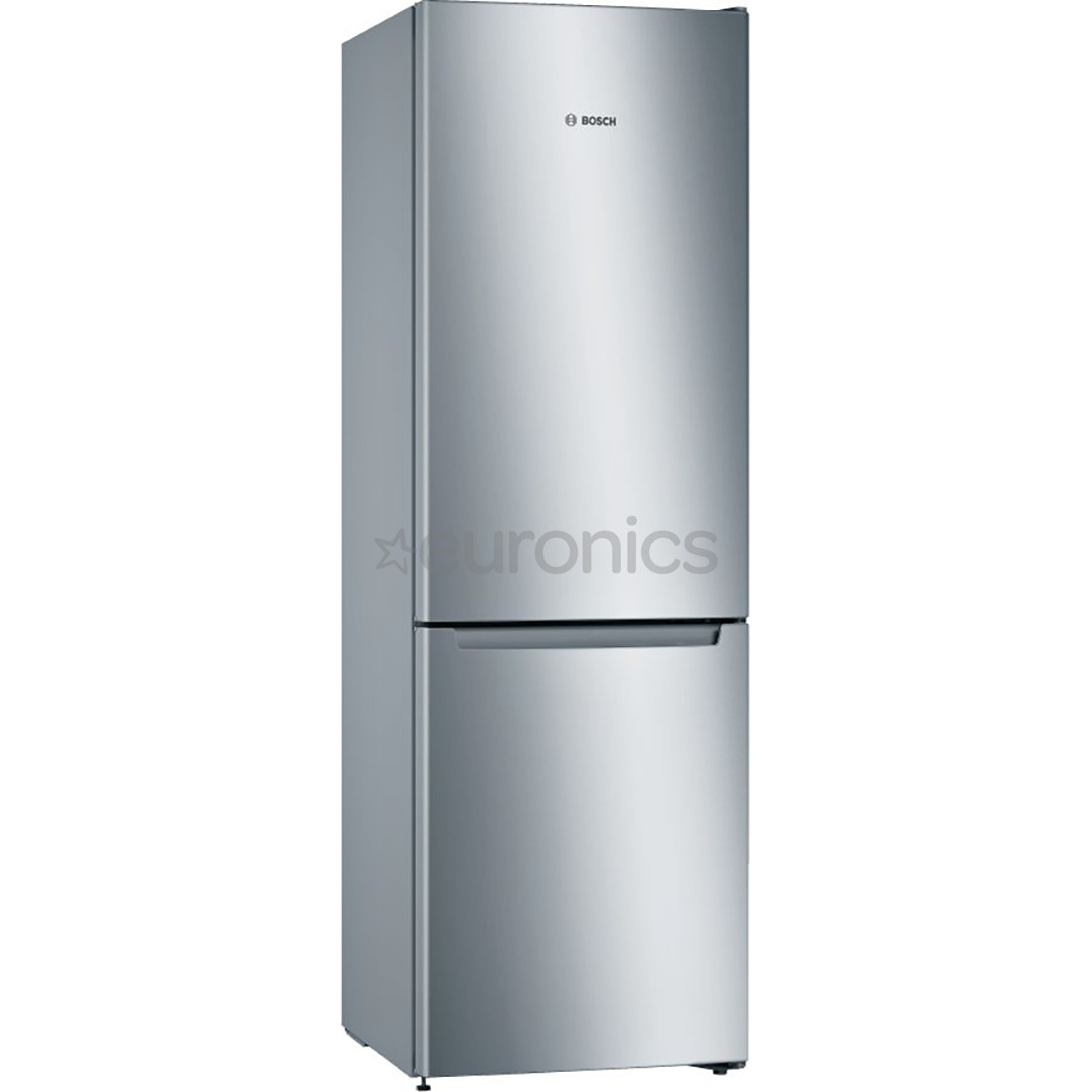 Bosch Series 2, NoFrost, 305 L, 186 cm, stainless steel - Refrigerator KGN36NLEA