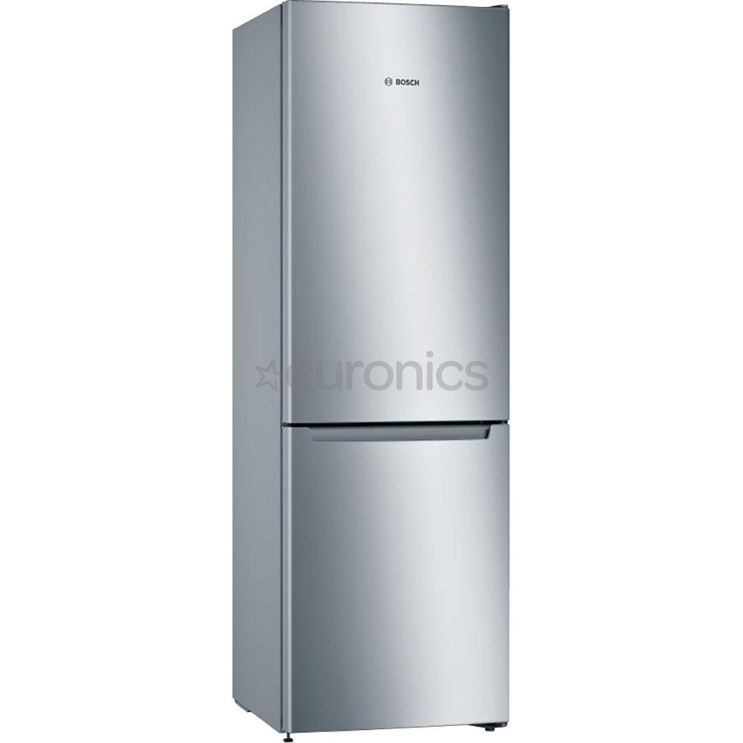 Bosch Series 2, NoFrost, 305 L, 186 cm, stainless steel - Refrigerator