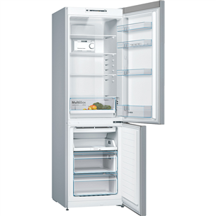 Bosch Series 2, NoFrost, 305 L, 186 cm, stainless steel - Refrigerator