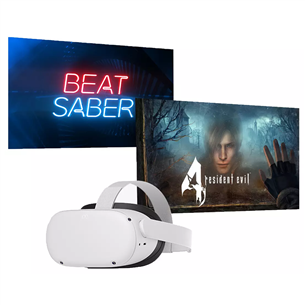 Meta Quest 2, Resident Evil 4 Bundle, 128 GB, Touch Controllers - VR Headset 815820023609