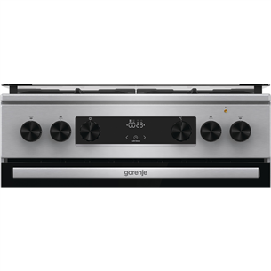 Gorenje, 71 L, width 60 cm, stainless steel - Gas cooker with electric oven