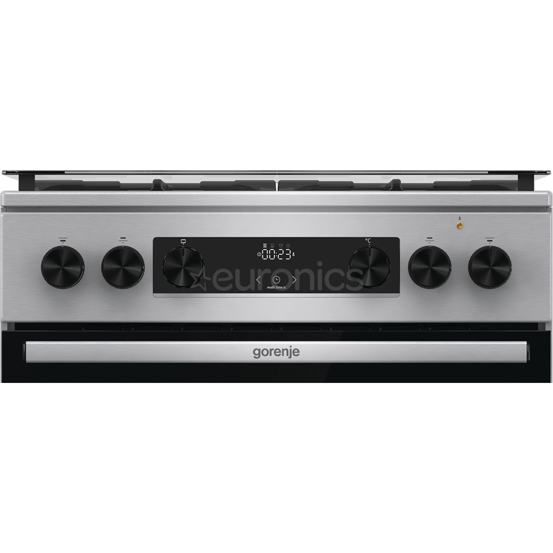 Gorenje, 71 L, laius 60 cm, roostevaba teras - Gaasipliit elektriahjuga