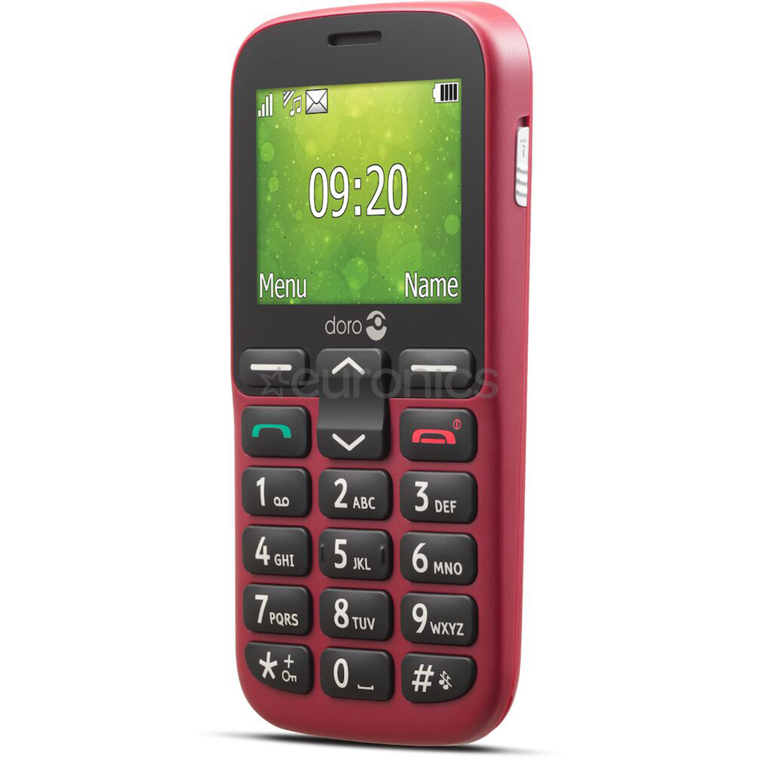 Doro 1380, punane - Mobiiltelefon