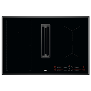 AEG 6000 Bridge, 80 cm, black - Built-in Induction ExtractorHob