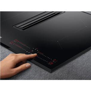 AEG 6000 Bridge, 80 см, черный - Интегрируемая индукционная варочная панель с вытяжкой